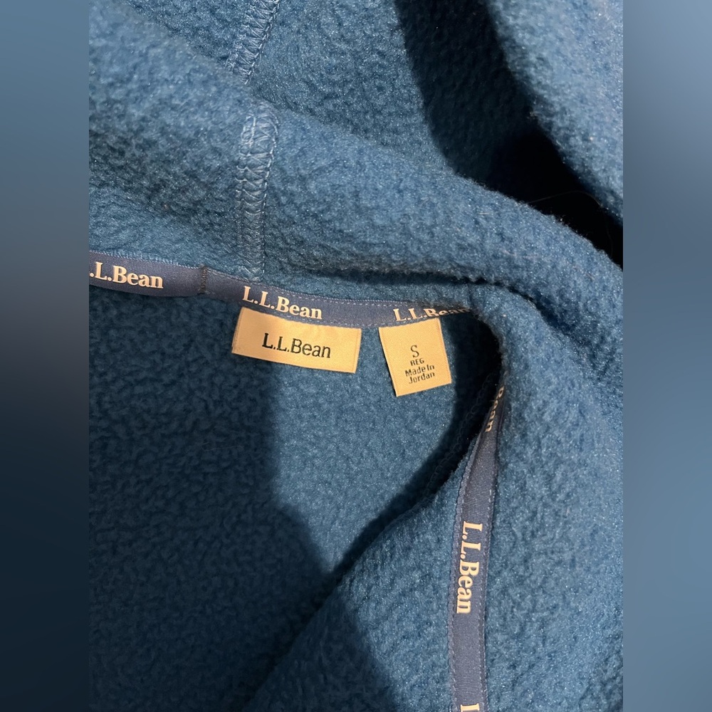 NWOT L.L. Bean Teal Fleece Pullover - Picture 3 of 3